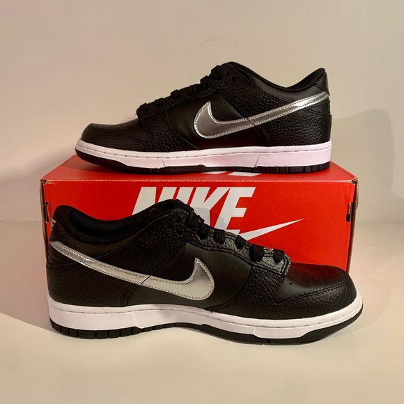 🖤[NEW] NIKE DUNK LOW NBA 75TH ANNIVERSARY SPURS GRADE SCHOOL SIZE 7Y SNEAKERS🖤 - Picture 10 of 15